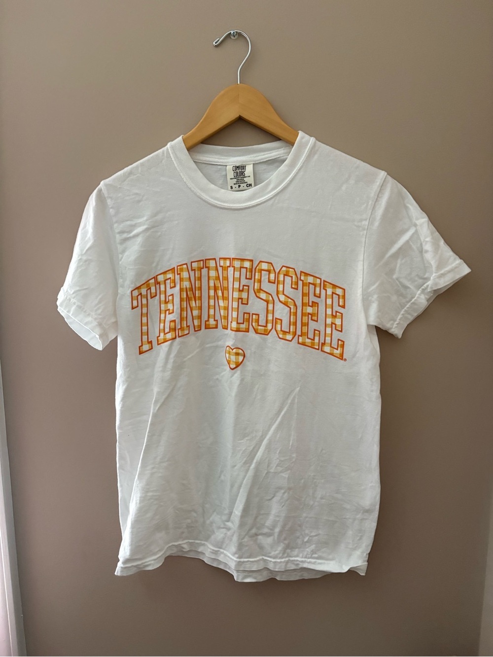 Women’s Tennessee Graphic Tee in White & Orange Comfort Colors Sz Sm - Picture 2 of 4